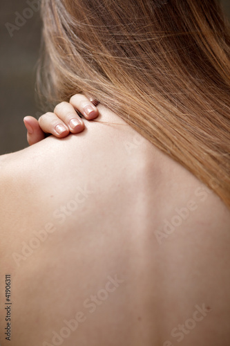 Shoulder and back pain concept