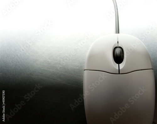 Computer mouse in dark execution photo