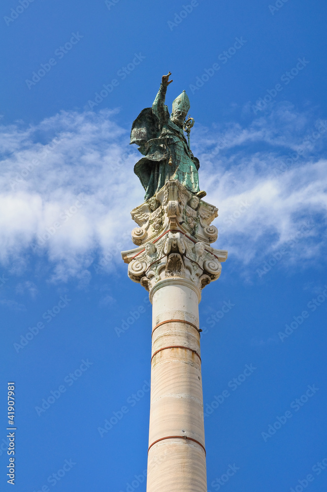 St. Oronzo Column. Lecce. Puglia. Italy.