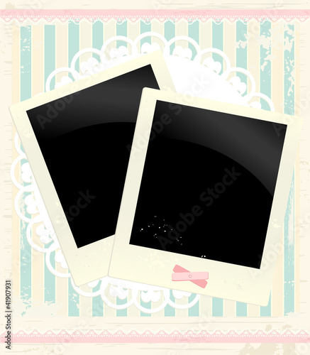 Vector background with old photos