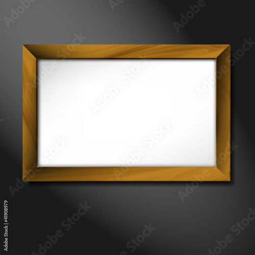vector empty wooden frame illustration