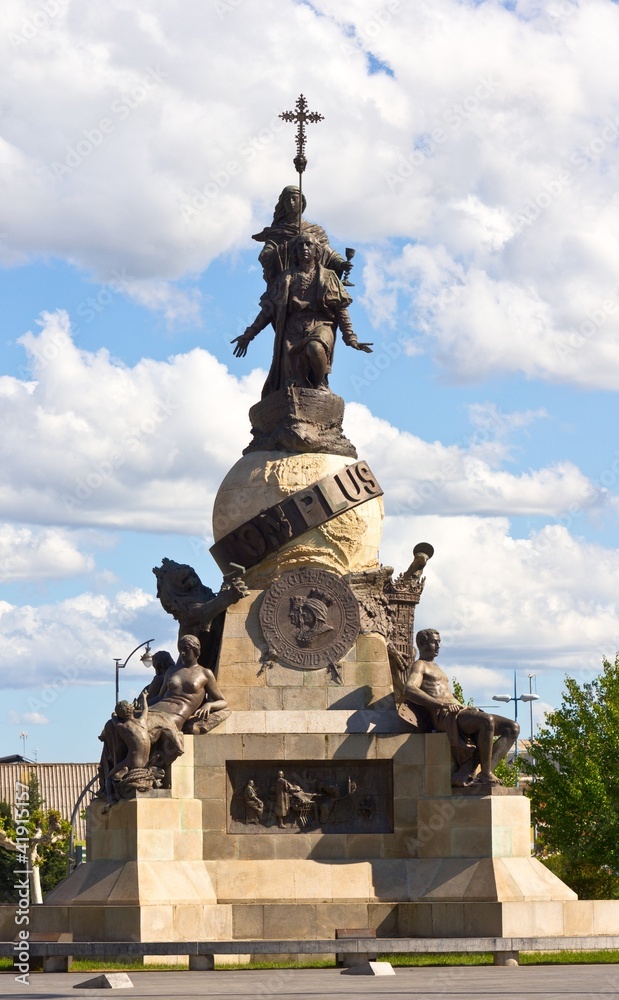 Christopher Columbus monument in the center of Valladolid, Spain