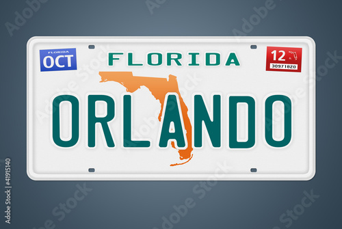 Nummernschild Florida Orlando
