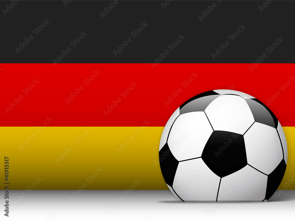 Germany Soccer Ball with Flag Background Germany Soccer Ball with Flag Background