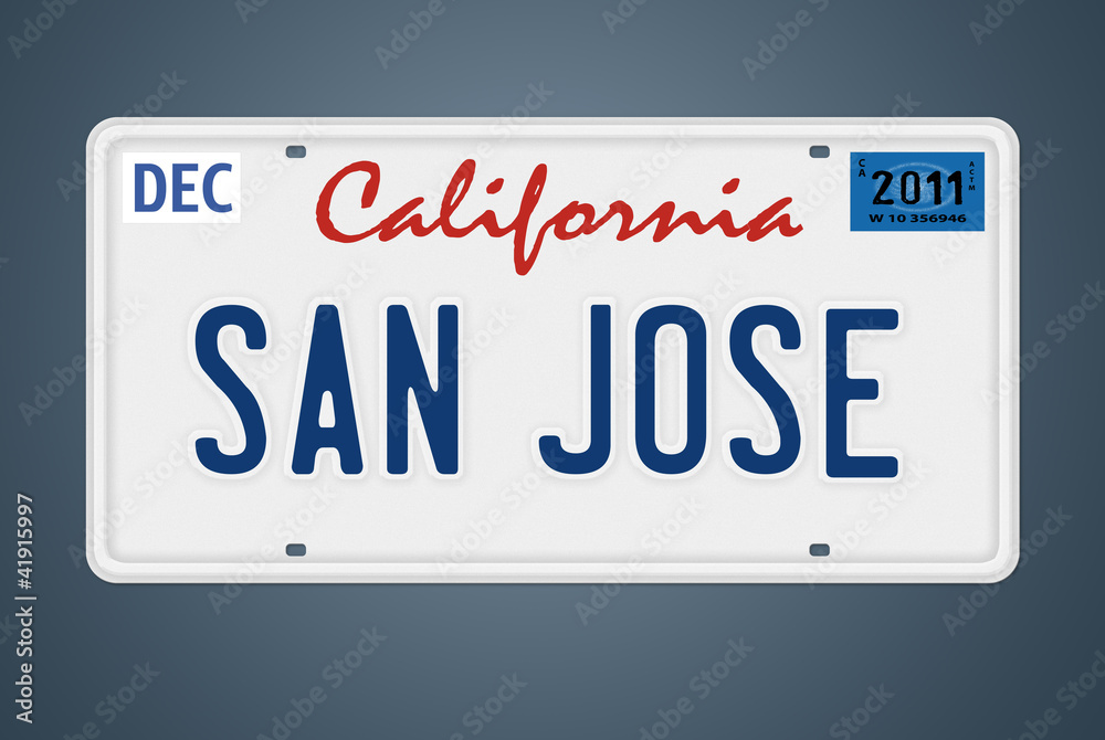 Nummernschild CA San Jose