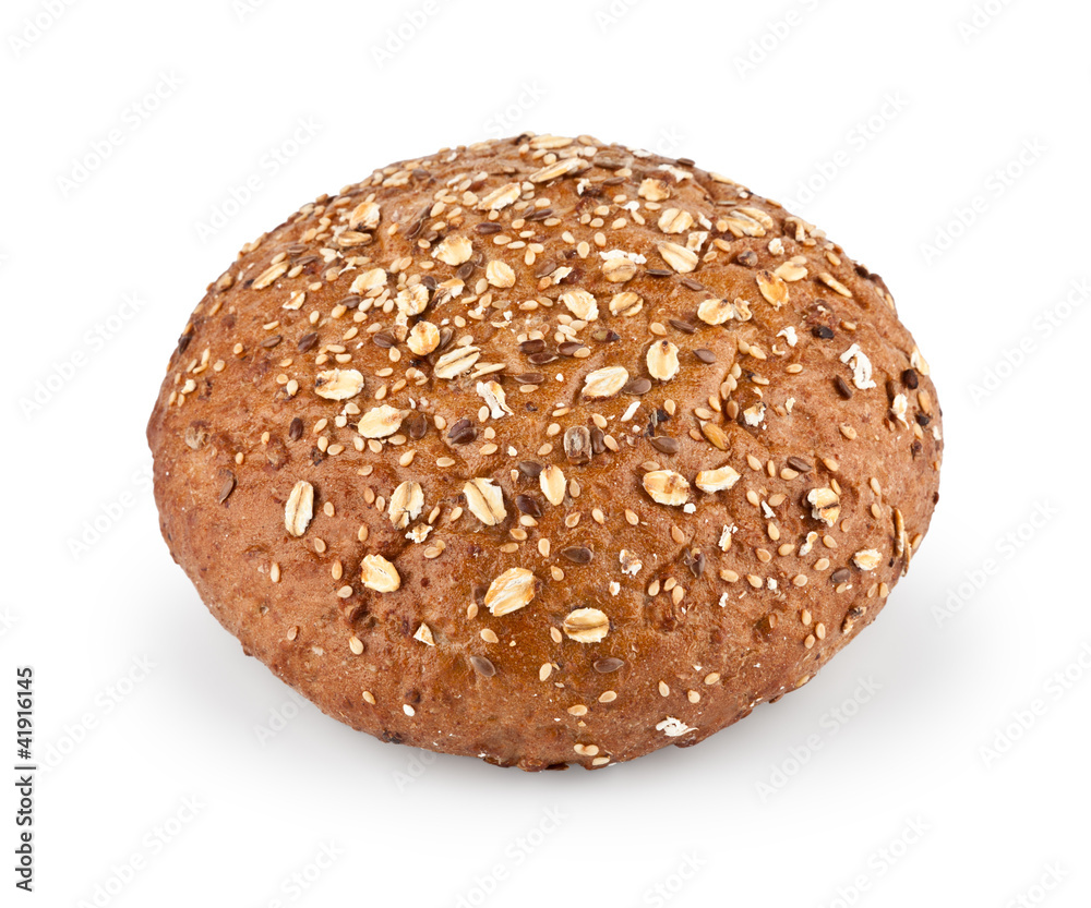 Dietary whole grain bread isolated on white background Dietary whole grain bread isolated on white background
