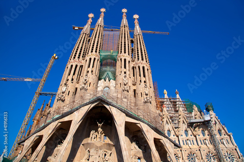 Barcelona Sagrada Familia cathedral by Gaudi