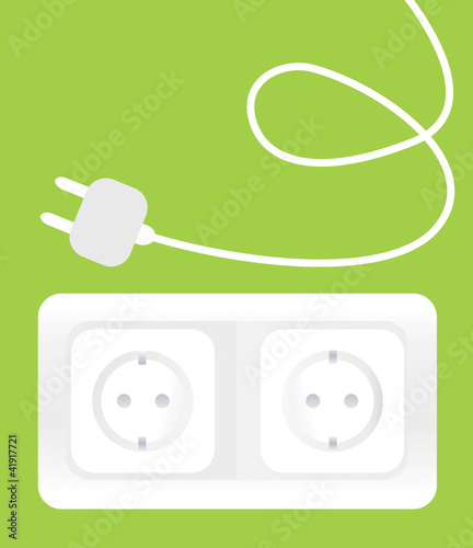 Socket and plug vector background