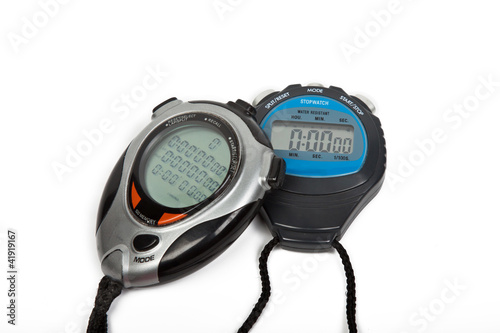 Two digital stop watches