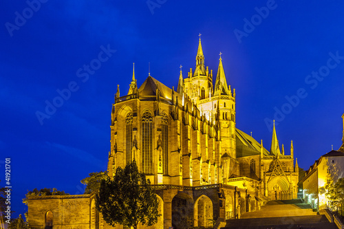 Erfurt Cathedral in the evening