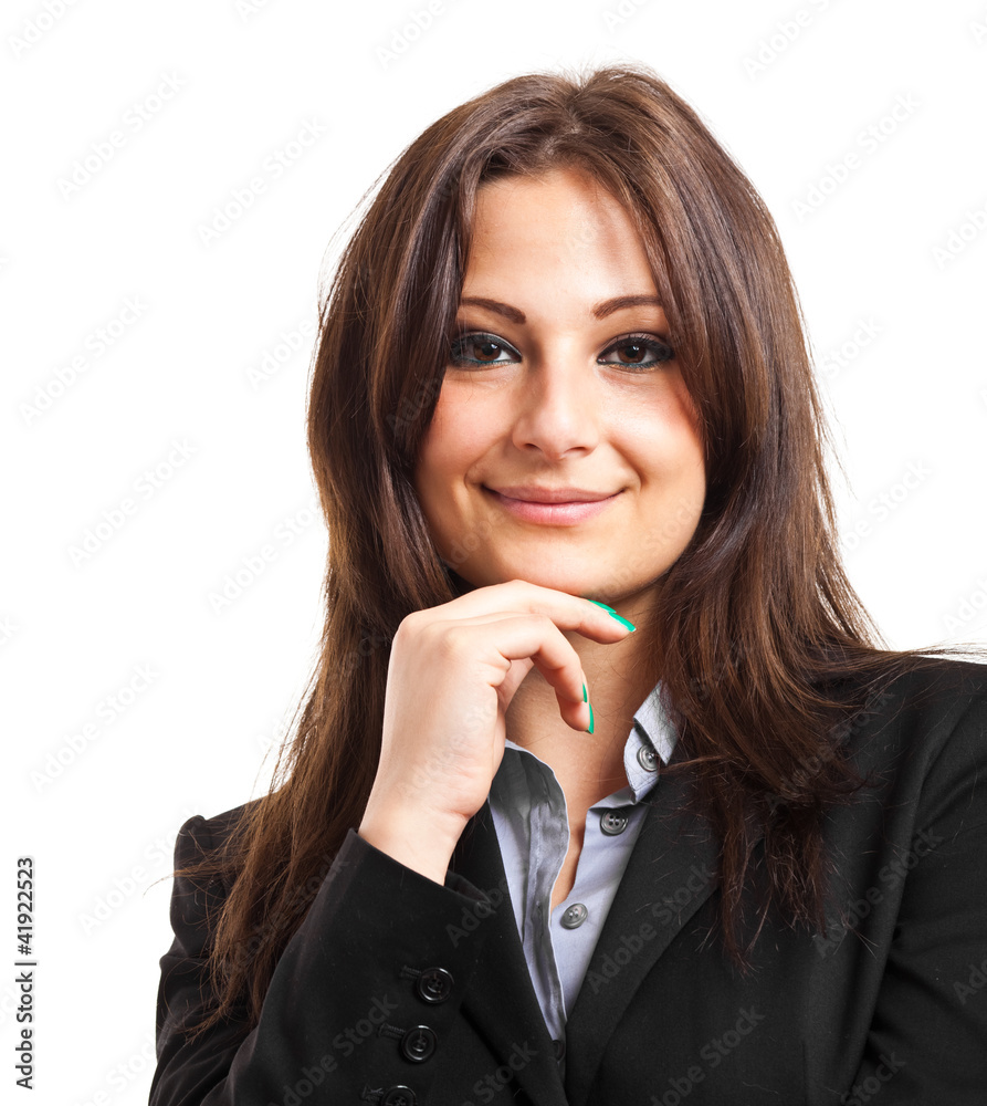 Businesswoman portrait isolated on white Businesswoman portrait isolated on white