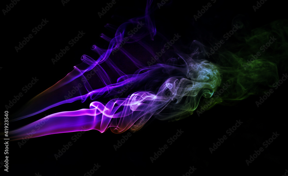 Abstract colorful background made with real smoke Abstract colorful background made with real smoke