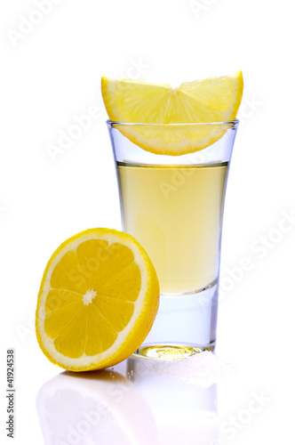 tequila with lemon