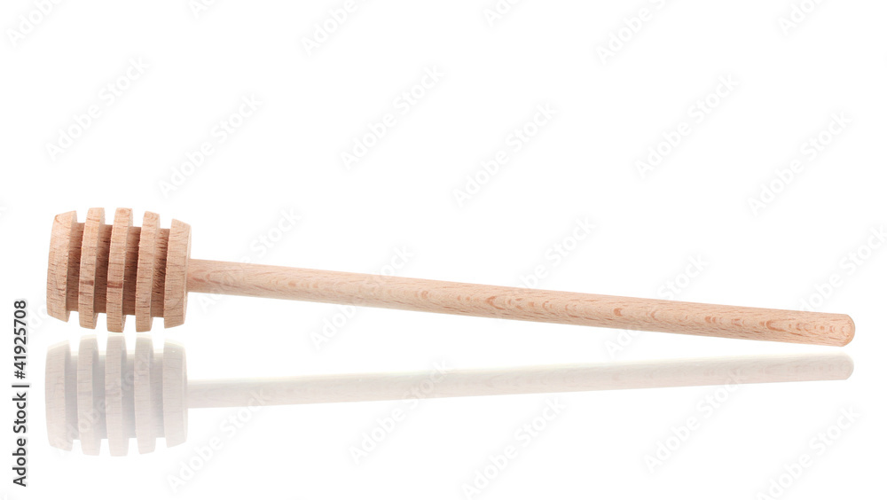 Wooden honey stick isolated on white Wooden honey stick isolated on white