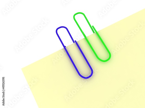 Paper clip and a paper sheet
