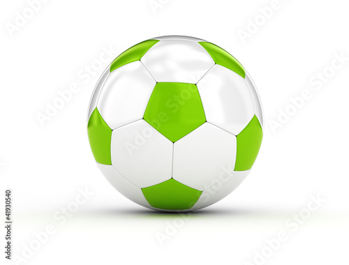 Soccer ball white and green
