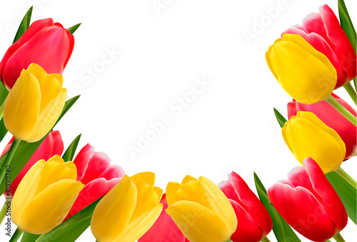 Fototapeta Naklejka Na Ścianę i Meble -  Colorful flower background. Vector illustration.