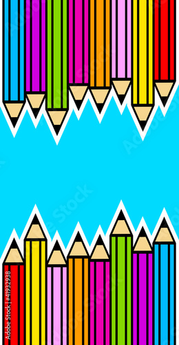 Background with crayons