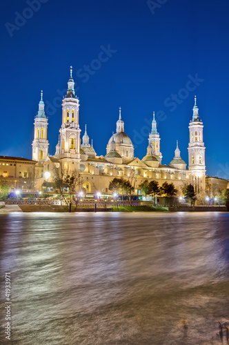 Our Lady of the Pillar Basilica at Zaragoza  Spain