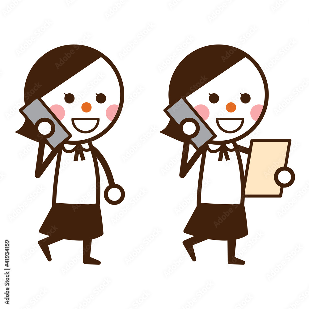 電話中の女の子