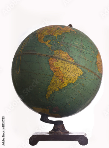 an ancient globus, white background