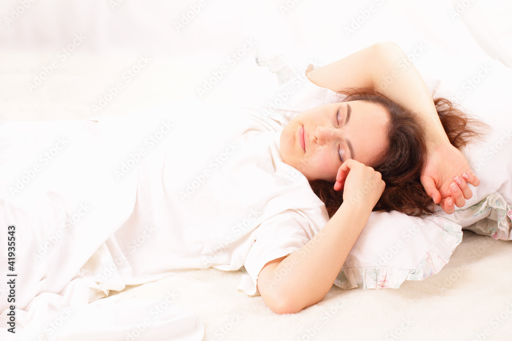 Pretty young woman sleeping Pretty young woman sleeping
