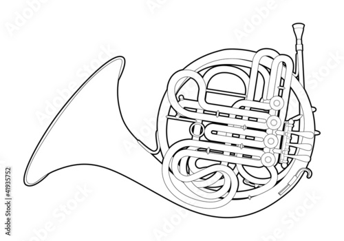 Outline French horn