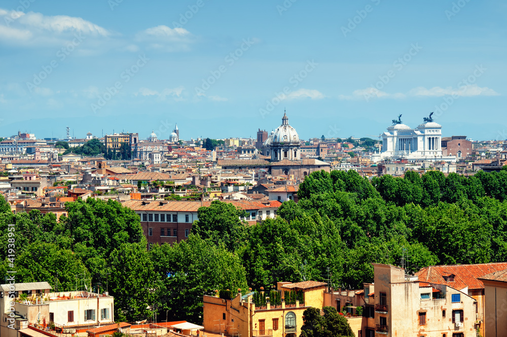 Rome cityscape, Italy