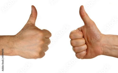 Hands showing thumbs up