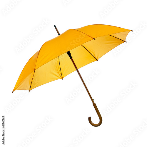 Opened yellow umbrella
