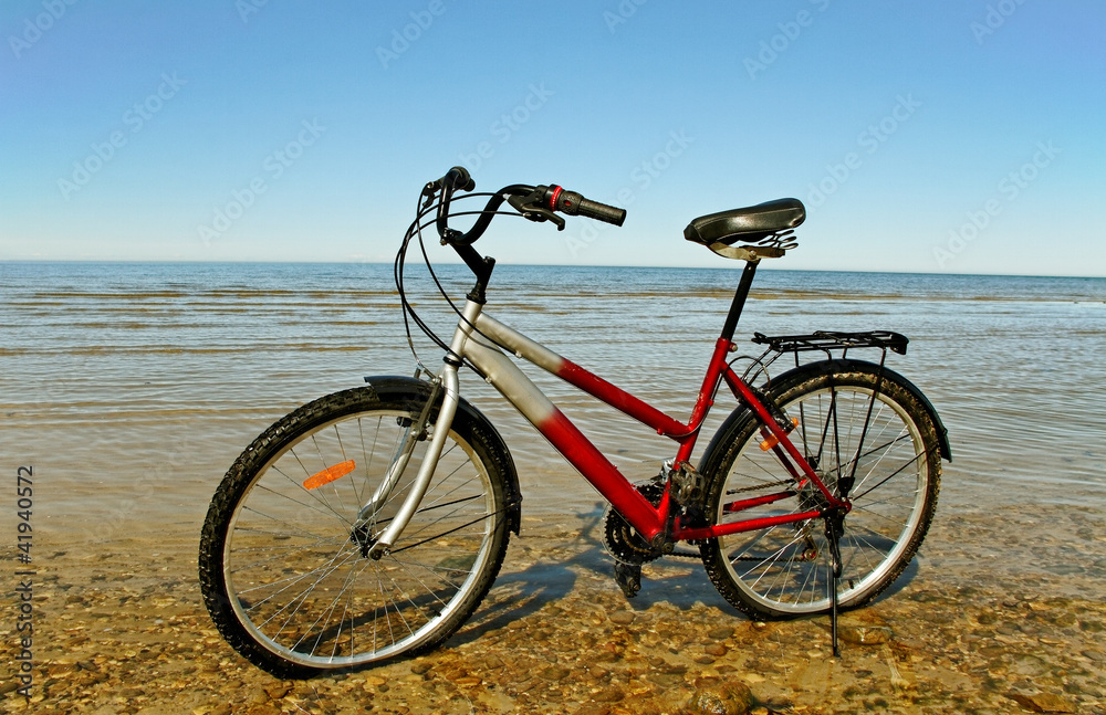 Bike at the sea. Bike at the sea.