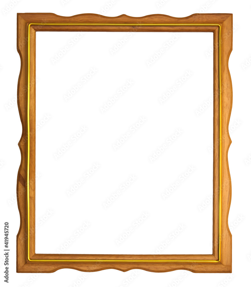 Obraz premium gold picture frame. isolated on white