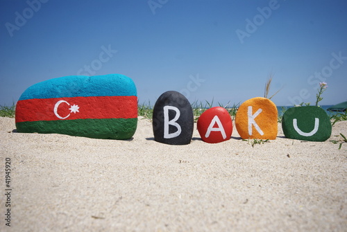 Baku, capital of Azerbaijan, souvenir on stones
