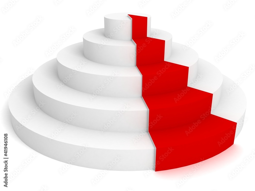 Empty white podium with red carpet Empty white podium with red carpet