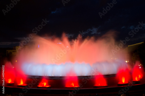 Magic Fountain of Montjuic  Barcelona  Spain