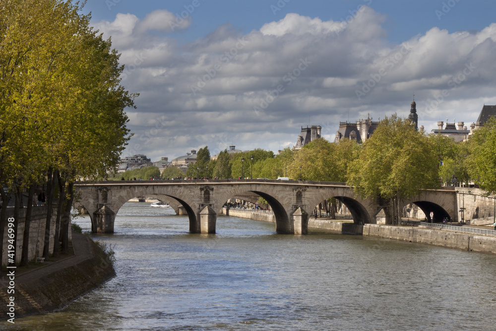 stone bridge on the seine