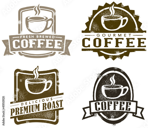 Vintage Style Coffee Stamps