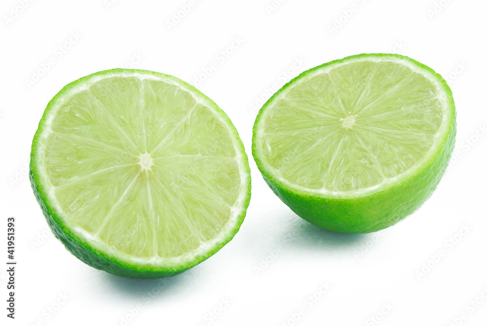 Two halves of lime Two halves of lime