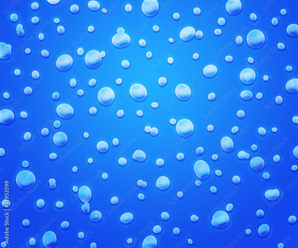 Blue Water Drops Background