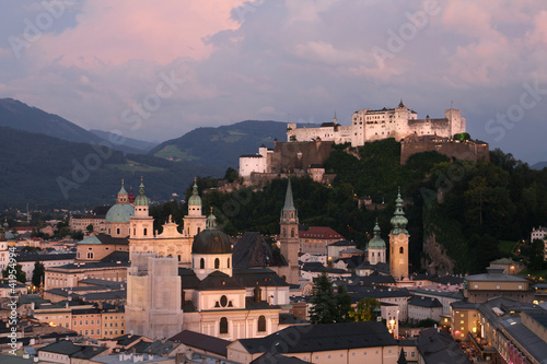 Salzburg at dusk