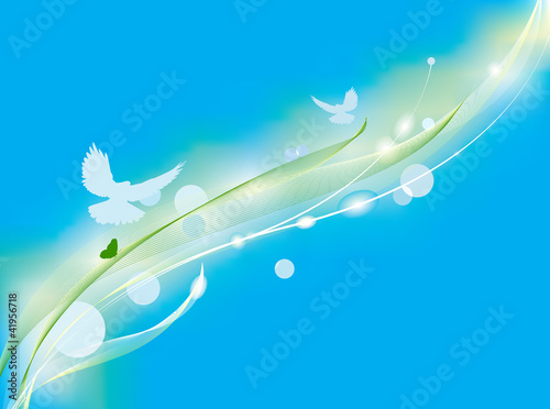 beautiful blue spring background abstract