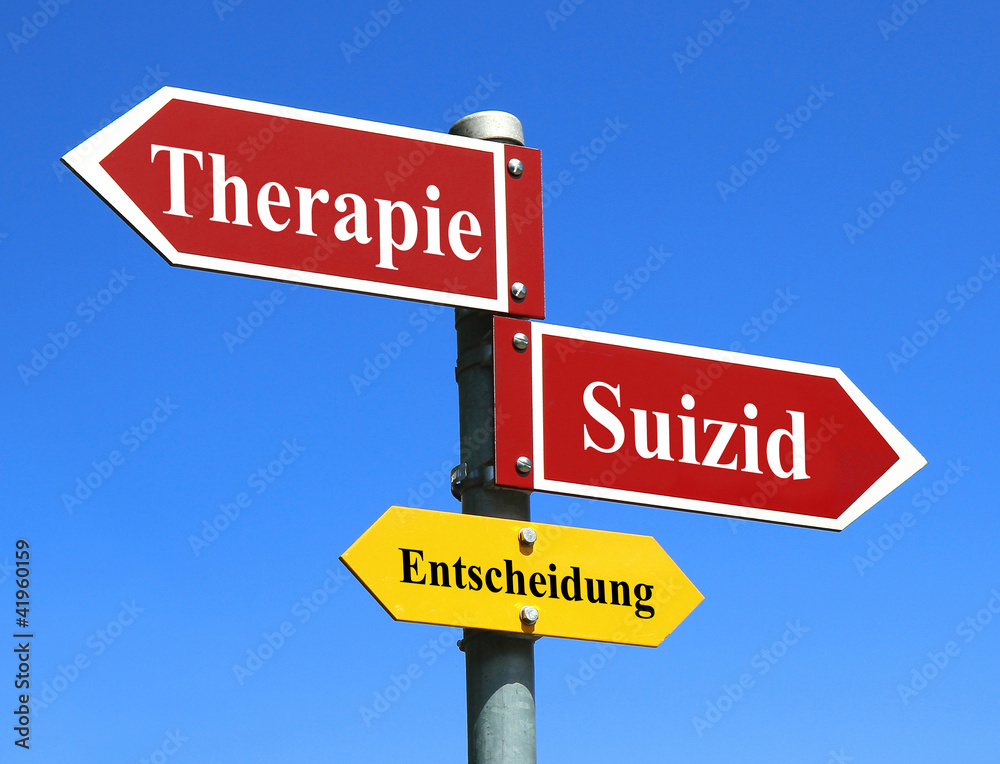 Obraz premium Suizid oder Therapie?