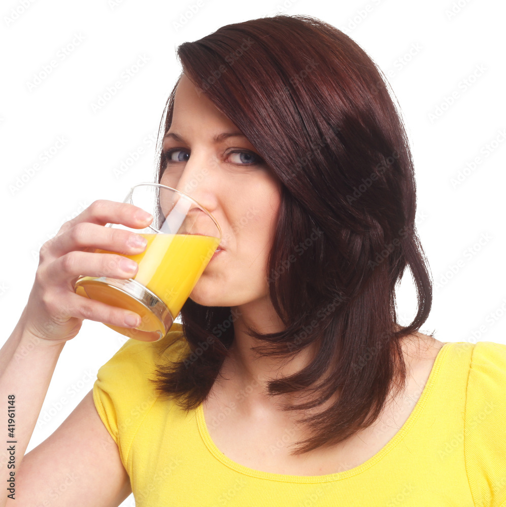 Young Woman Drinking Orange Juice Young Woman Drinking Orange Juice