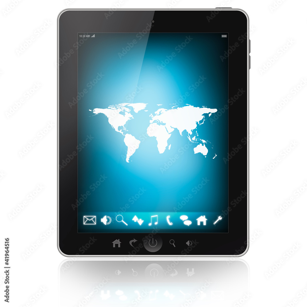 Tablet pc isolated on white background Tablet pc isolated on white background