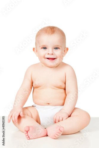 Hilarious baby is sitting