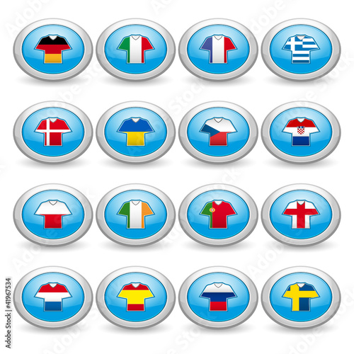 Teilnehmer Buttons blau
