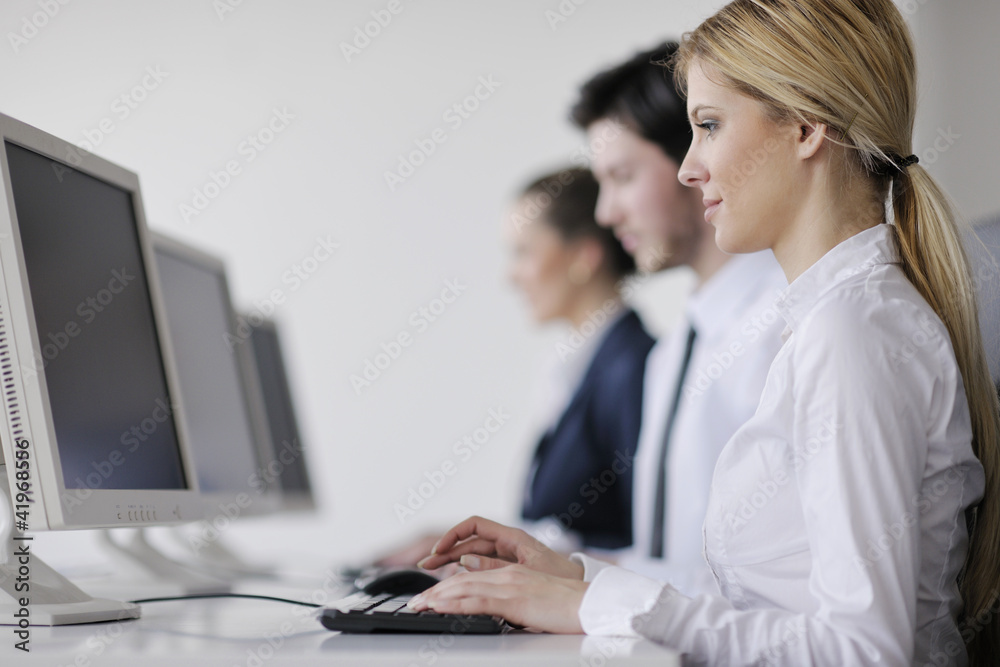 business people group working in customer and help desk office business people group working in customer and help desk office