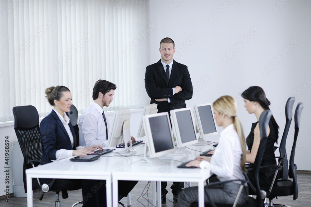 business people group working in customer and help desk office business people group working in customer and help desk office