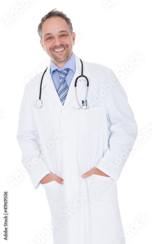 Smiling medical doctor man with stethoscope