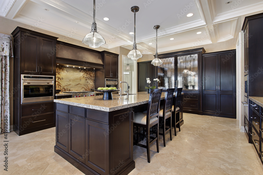 Luxury kitchen with dark cabinetry Luxury kitchen with dark cabinetry